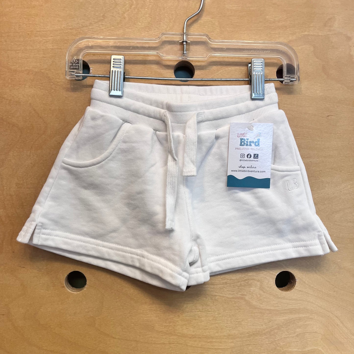 White Drawstring Shorts