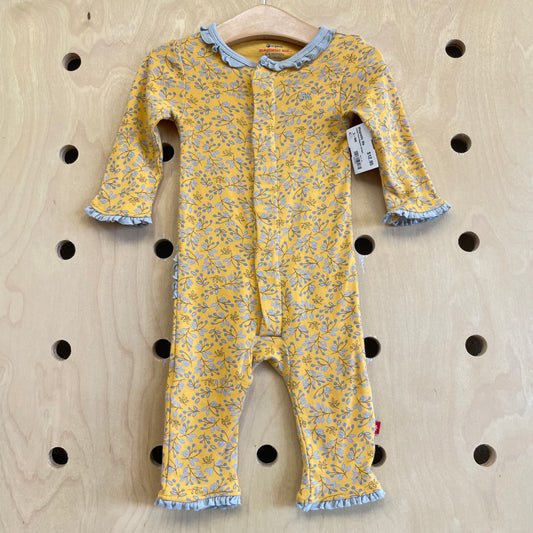 Yellow Floral Magnetic Romper