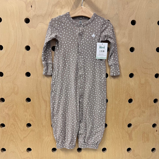 Beige Polka Dot Romper