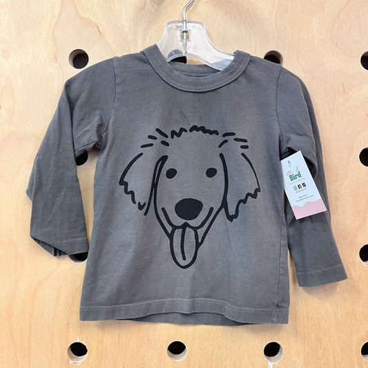 Organic Grey Puppy LS Tee