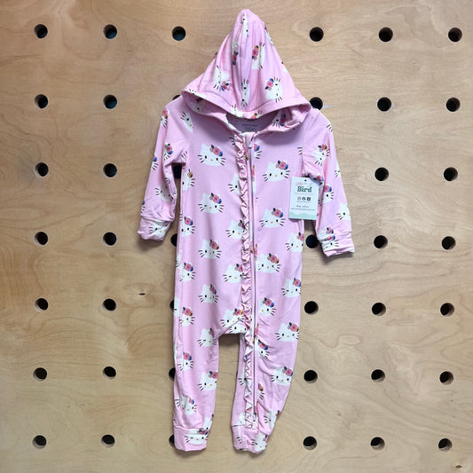 Pink Hello Kitty Bamboo Hooded Zippy