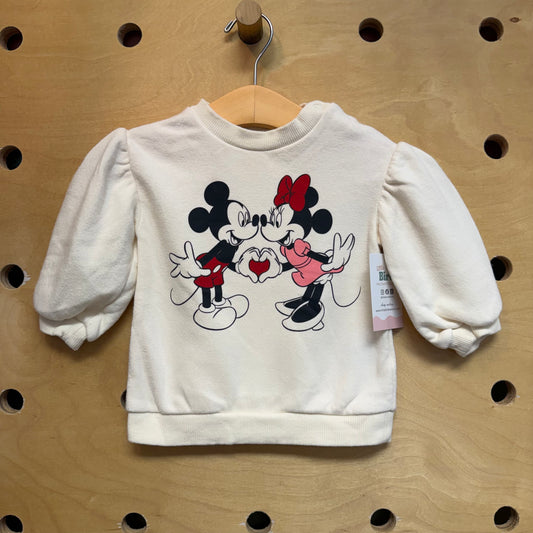 Cream Mickey/Minnie Pullover