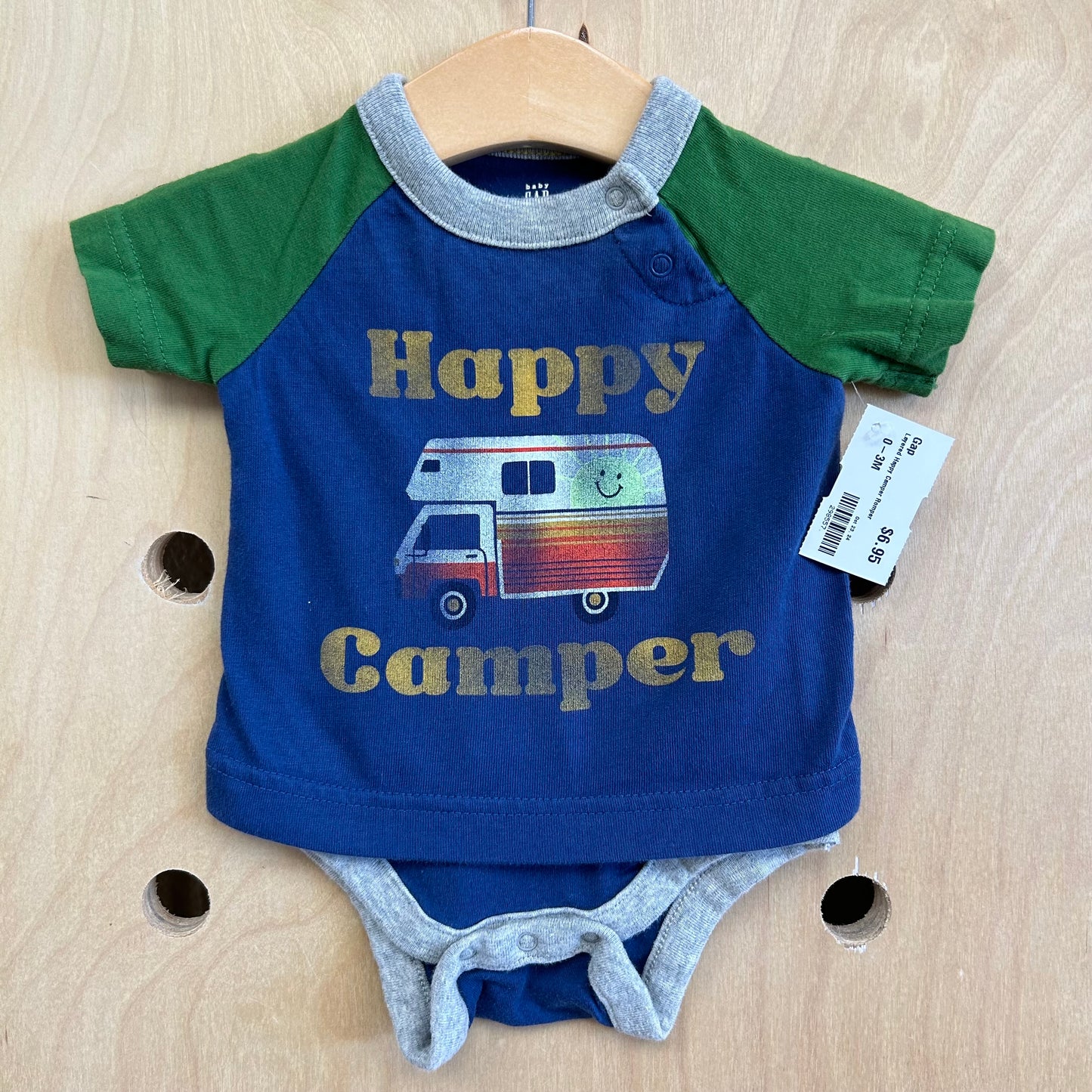 Layered Happy Camper Romper