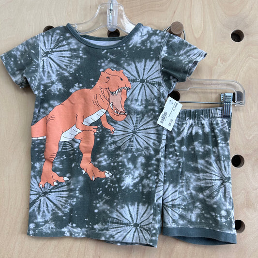 Green Tie Dye T-Rex Pajamas