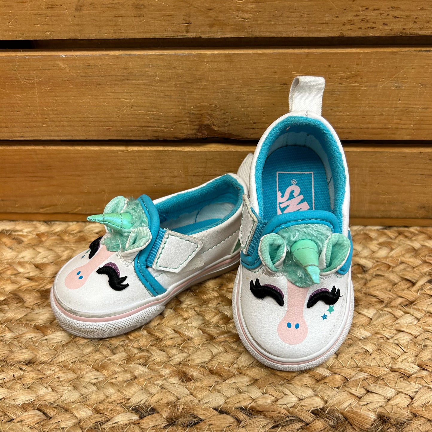 White Unicorn Slip Ons