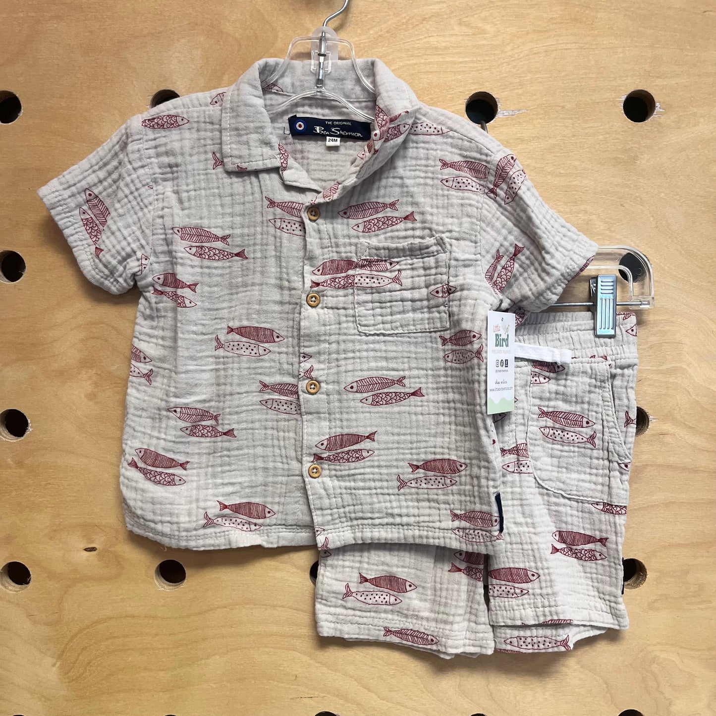 Grey Fish Gauze Outfit