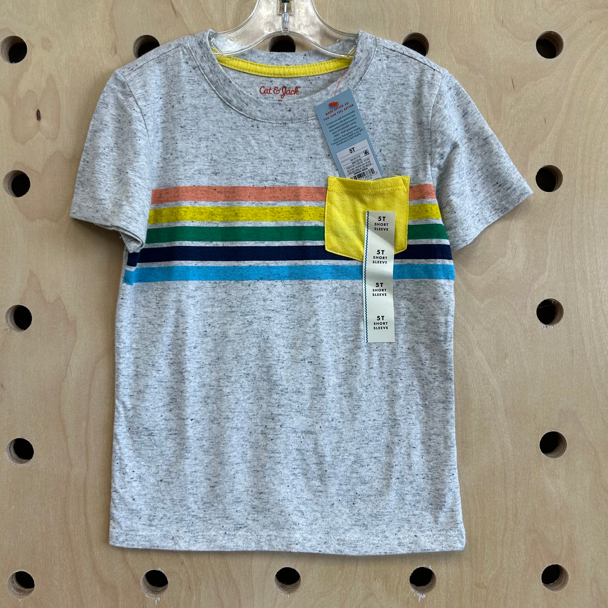 Grey + Striped Tee NEW!