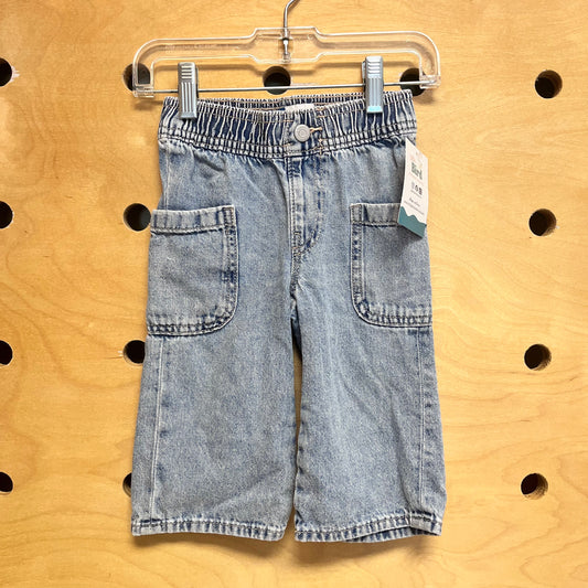 Light Wash Wide Leg Denim