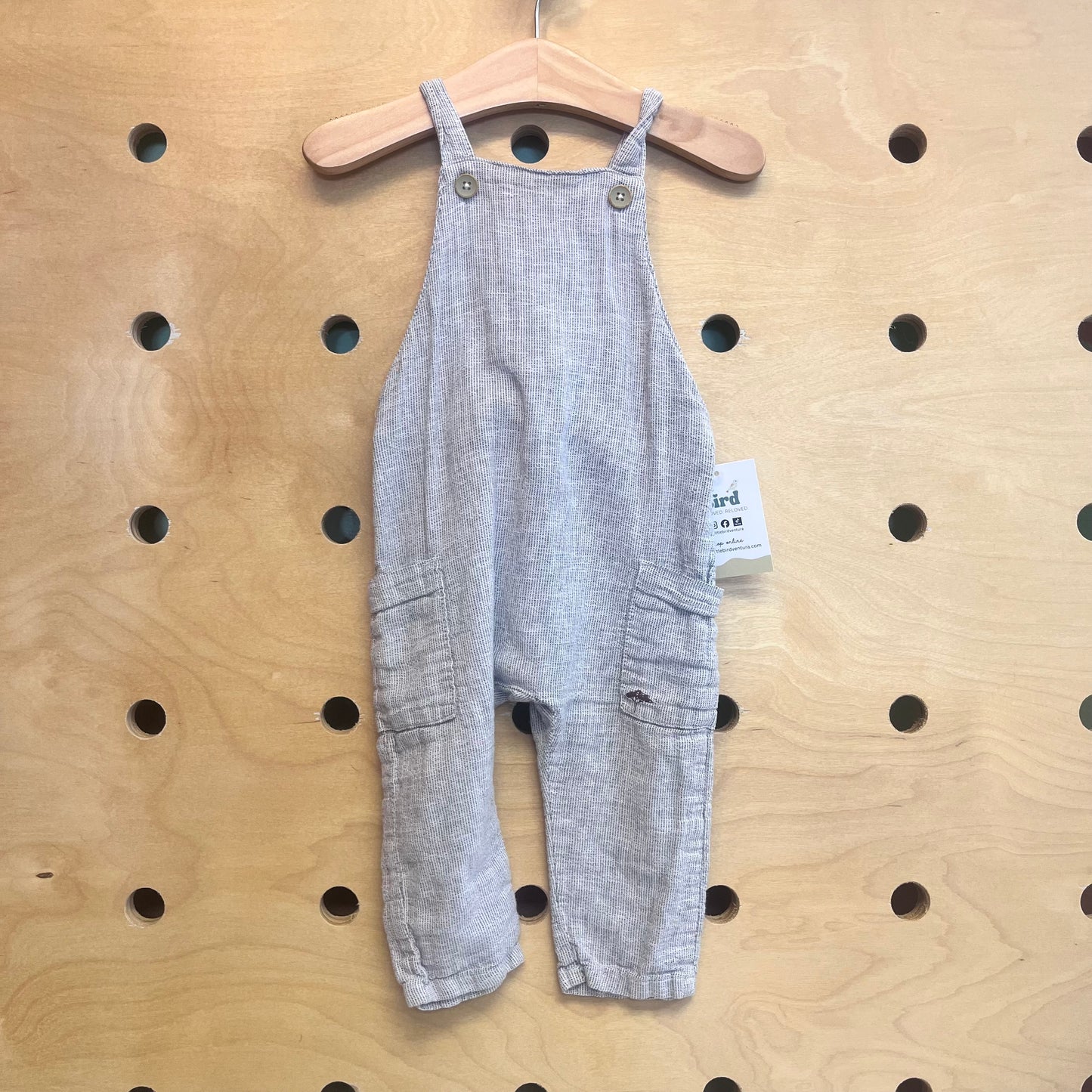 Grey/White Pocket Romper