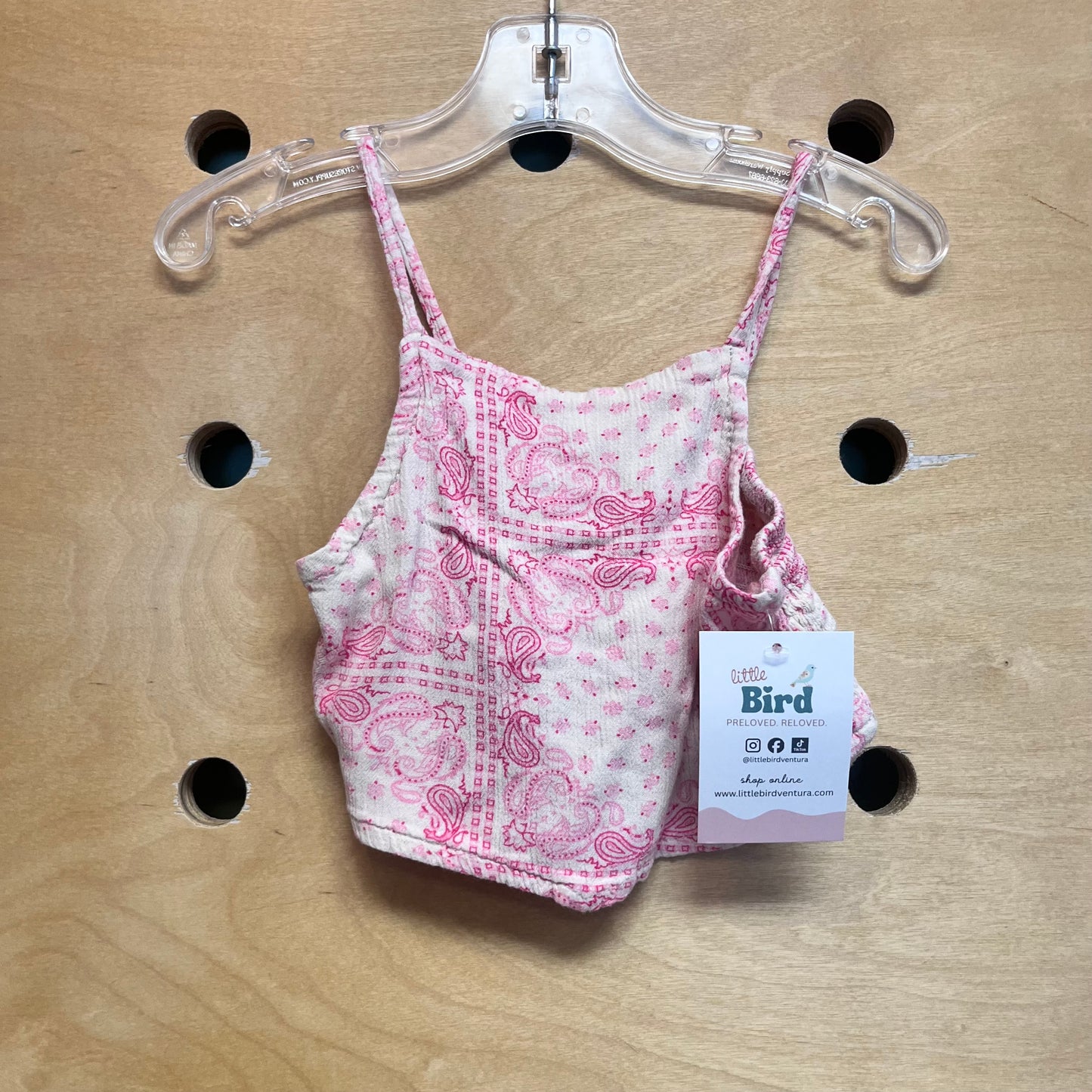 Pink/White Paisley Tank