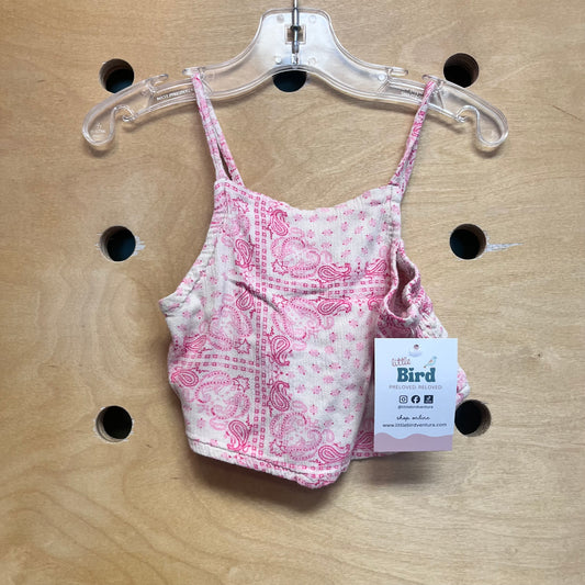 Pink/White Paisley Tank