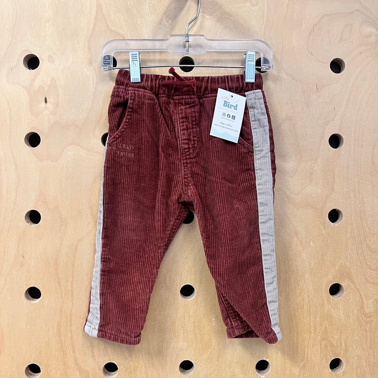 Rust/Beige Side Stripe Cords