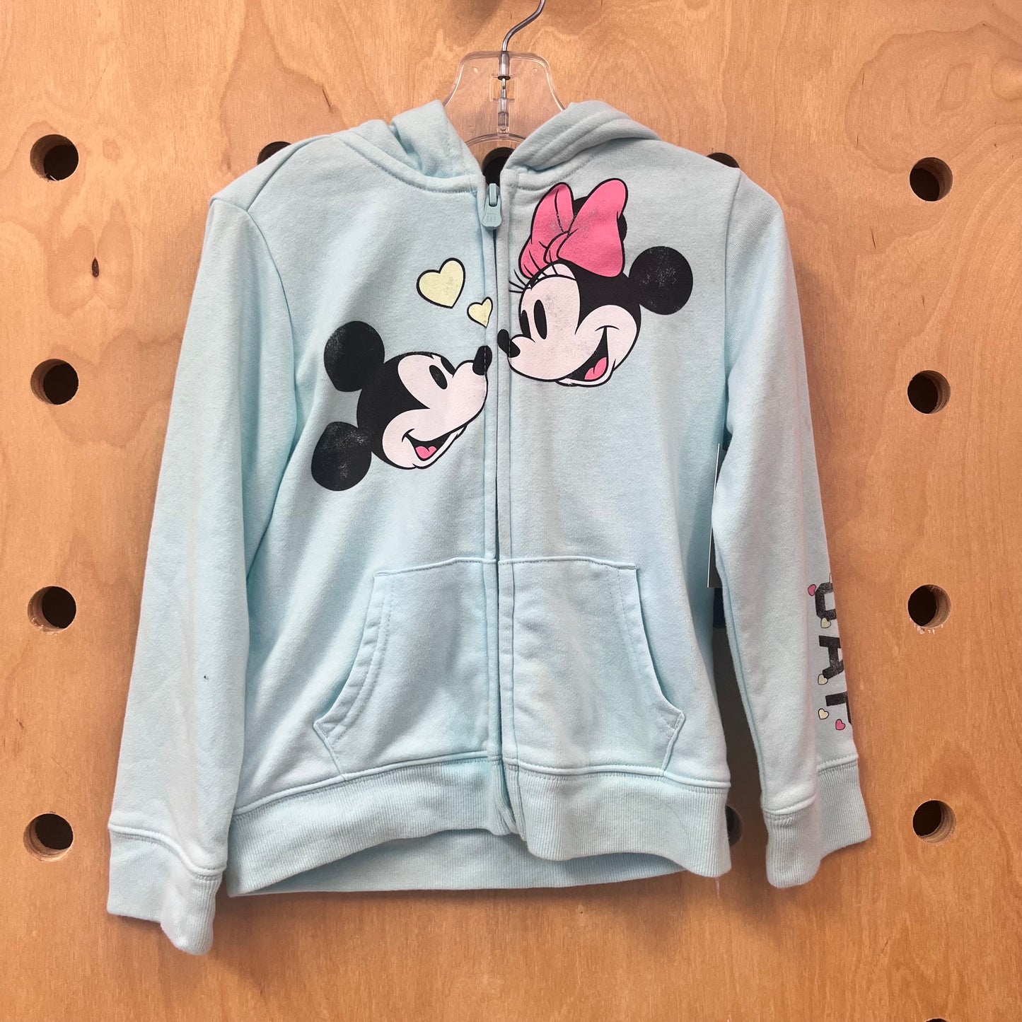 Aqua Mickey & Minnie Zip Hoodie