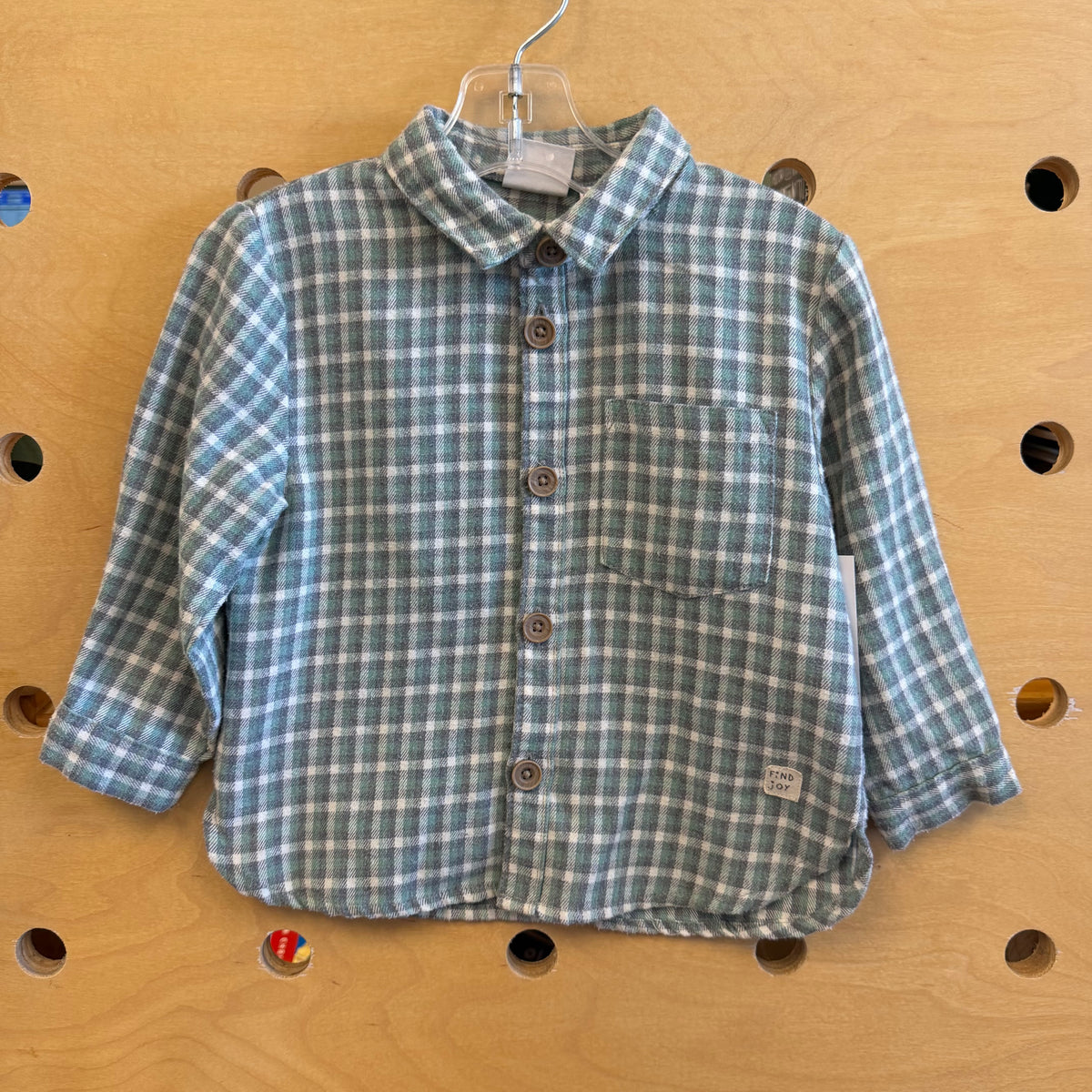 Teal/Grey Gingham Flannel
