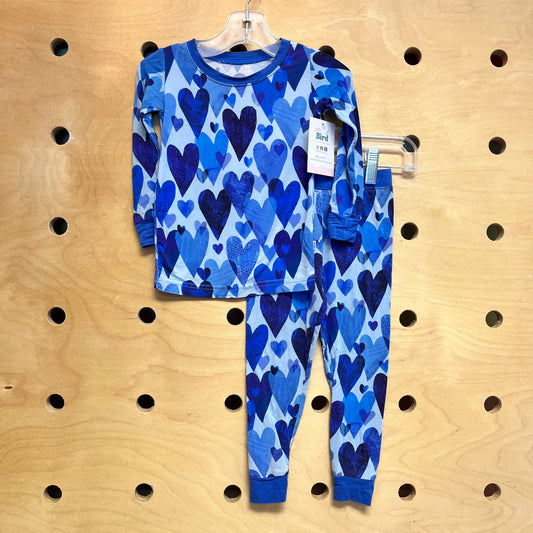 Blue Bamboo Hearts Pajamas