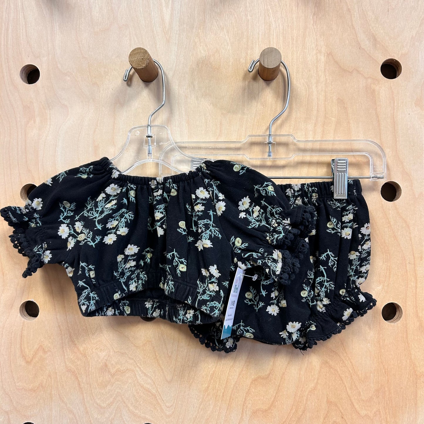Organic Black Floral Outfit