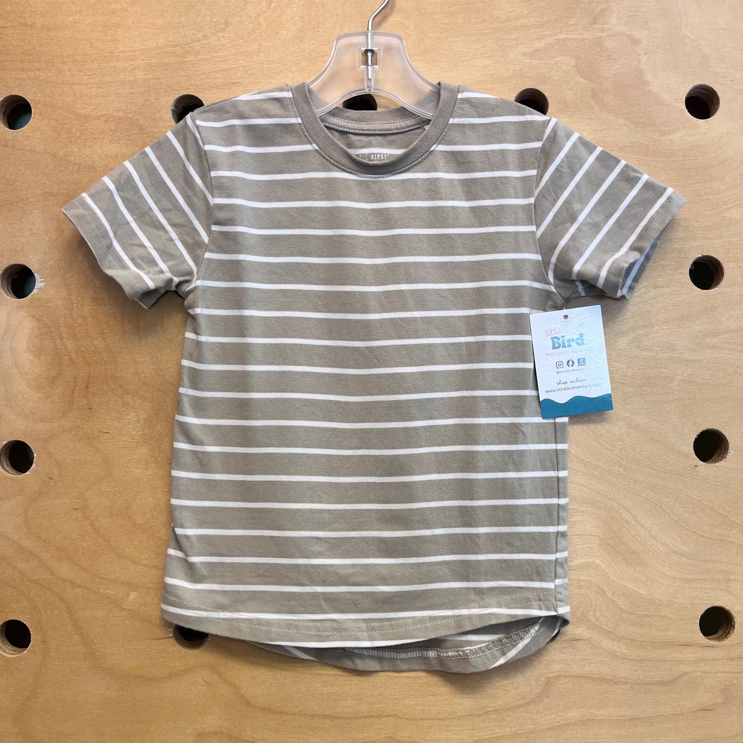 Beige Striped Tee