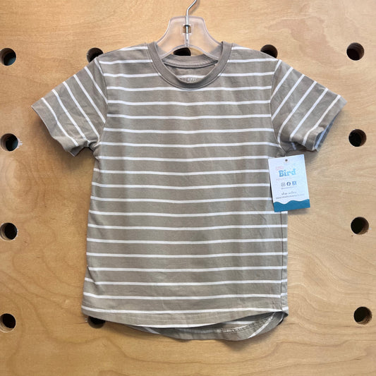 Beige Striped Tee
