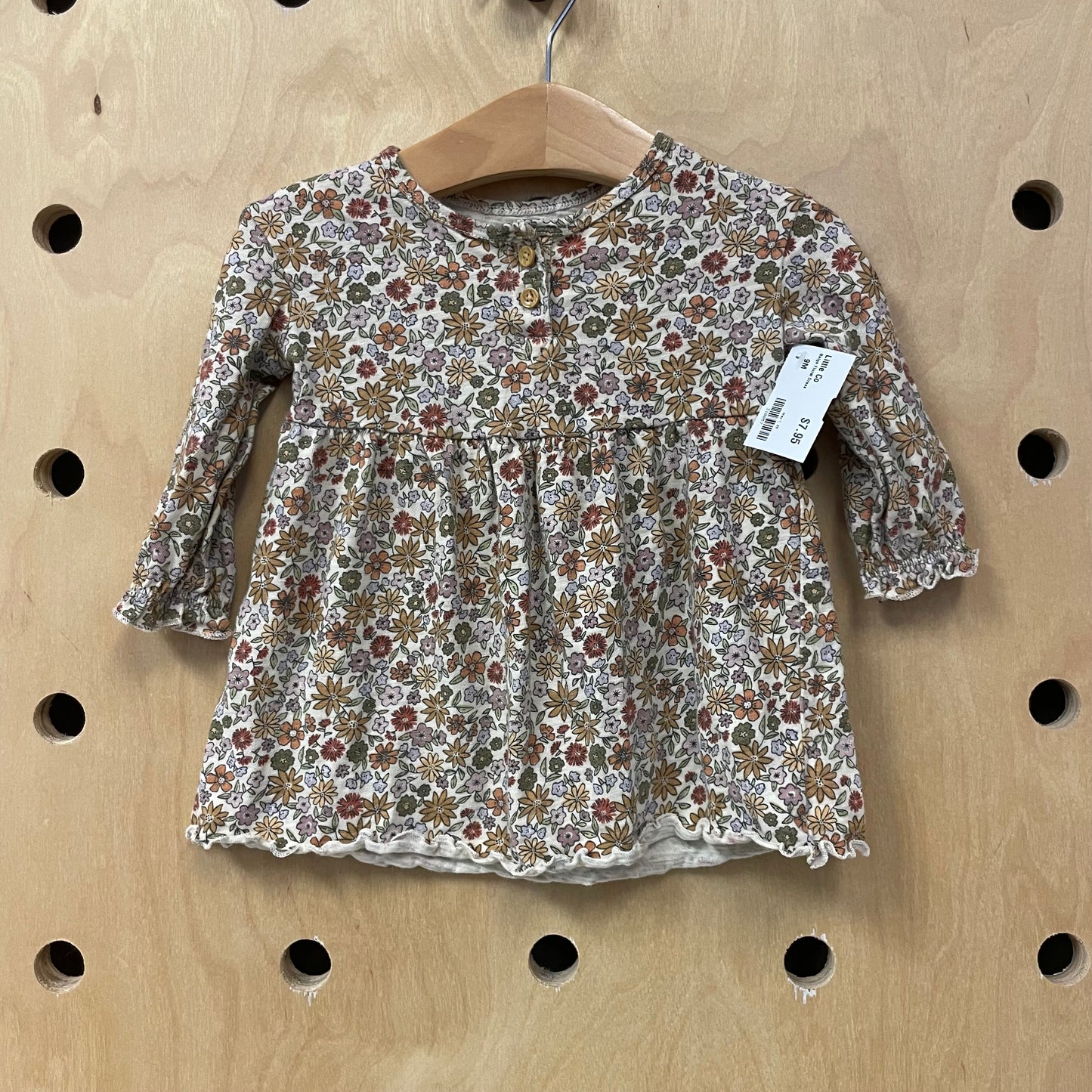 Beige Floral Dress