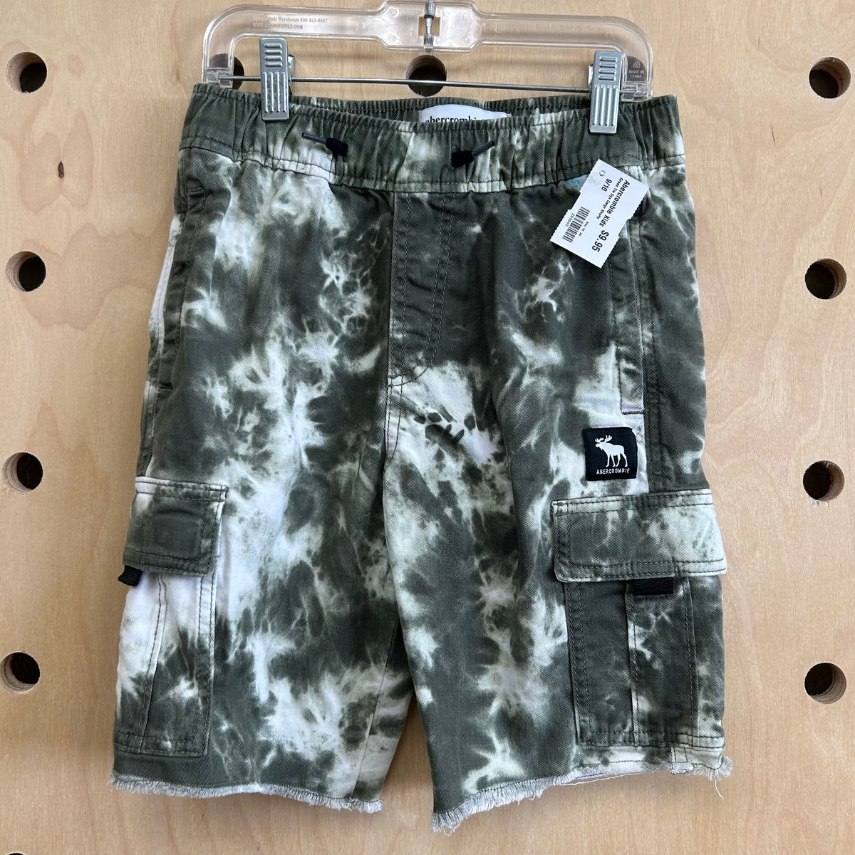 Green Tie Dye Cargo Shorts