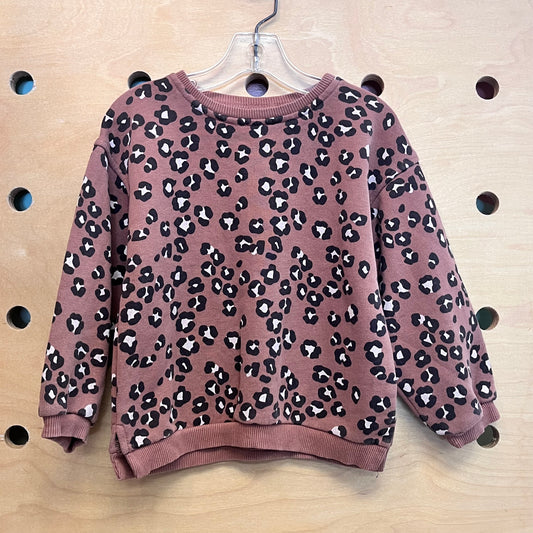 Brown Leopard Pullover