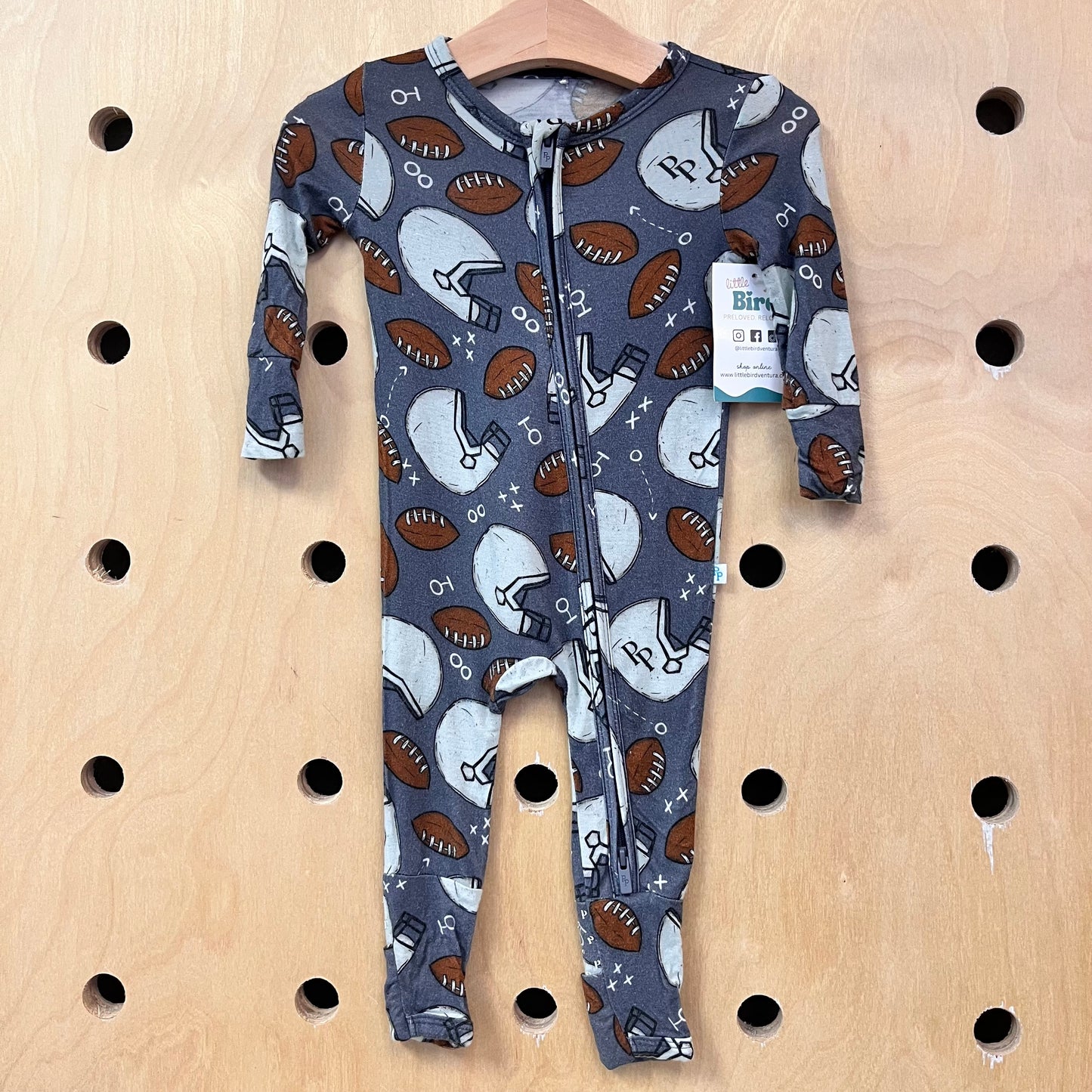 Grey Football Bamboo Zippy