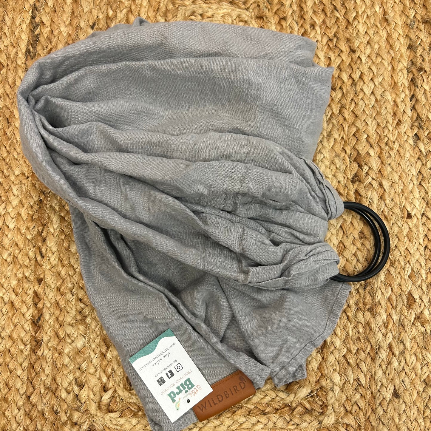 Grey Linen Ring Sling