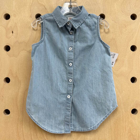 Denim Button Tank