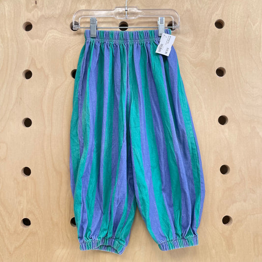 Blue & Teal Striped Pants