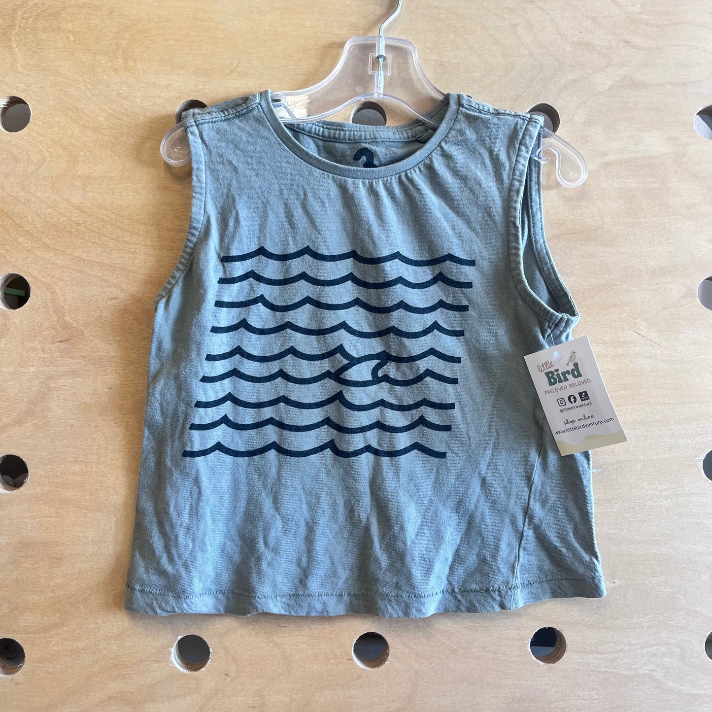 Green & Black Waves Tank