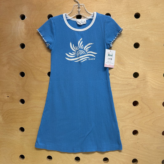 Blue Ribbed Sun/Wave Dress