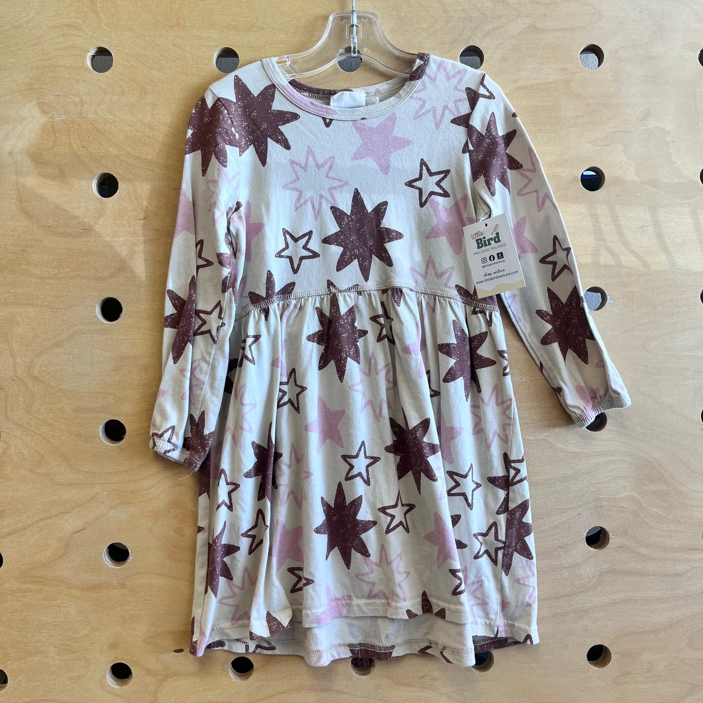 Cream/Brown Starbursts Dress