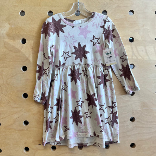 Cream/Brown Starbursts Dress