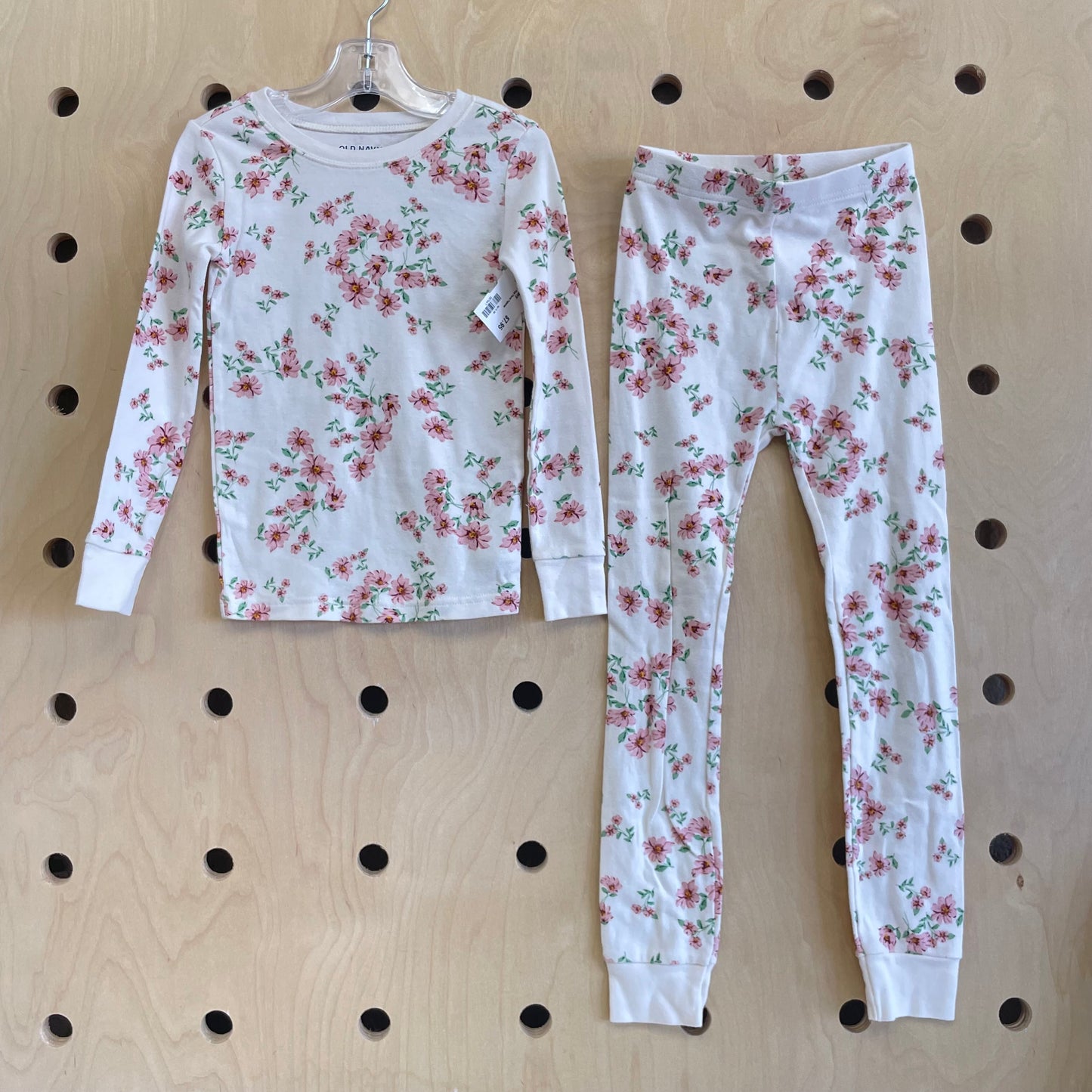 Cream + Pink Floral Pajamas