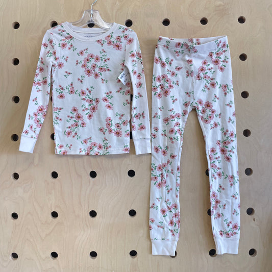 Cream + Pink Floral Pajamas