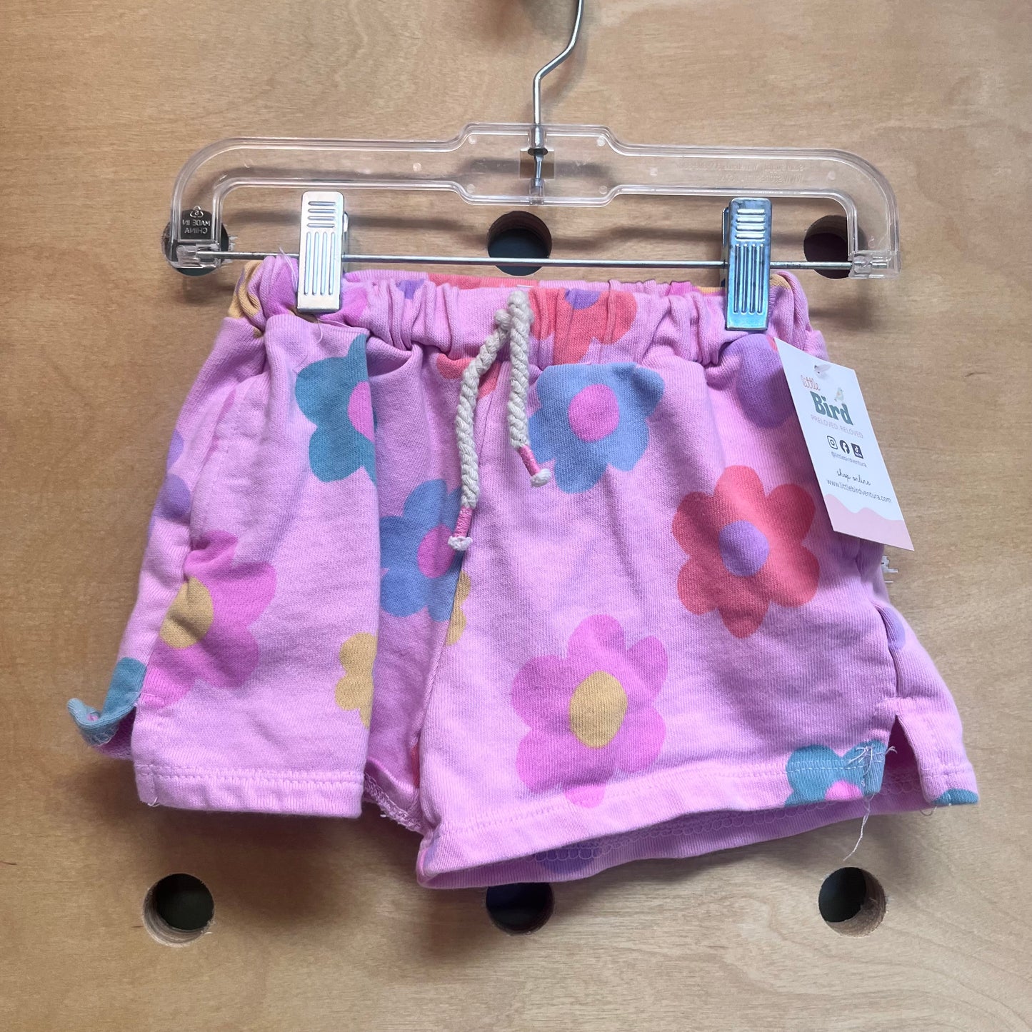 Pink Retro Floral Shorts