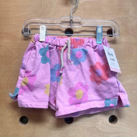 Pink Retro Floral Shorts