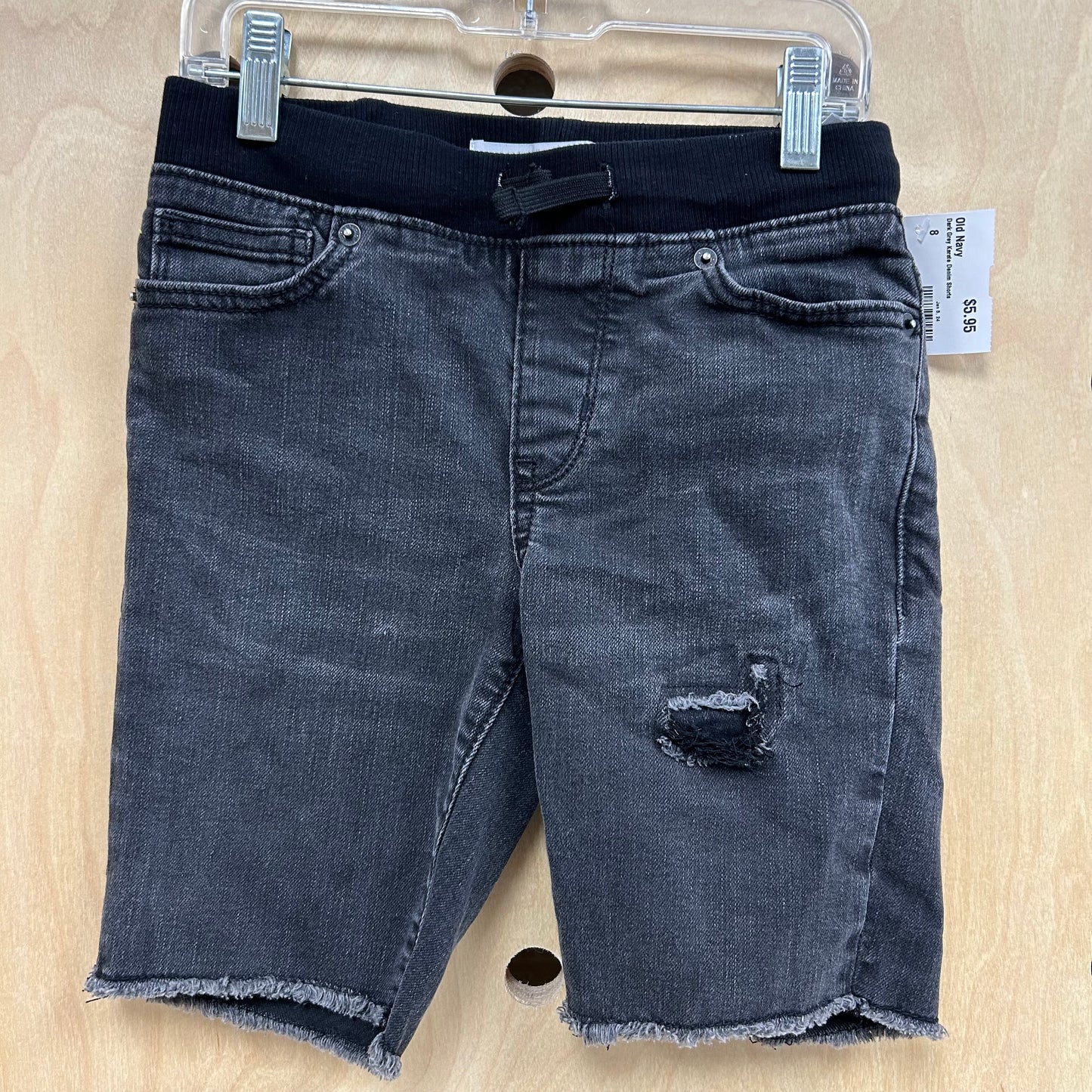 Dark Grey Karate Denim Shorts