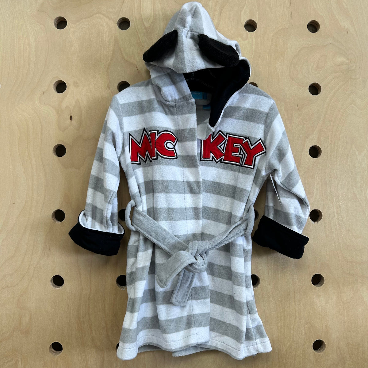 Grey Striped Mickey Swim Robe