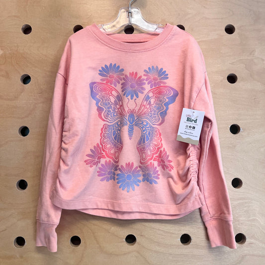 Orange Cinch-Sided Butterfly LS