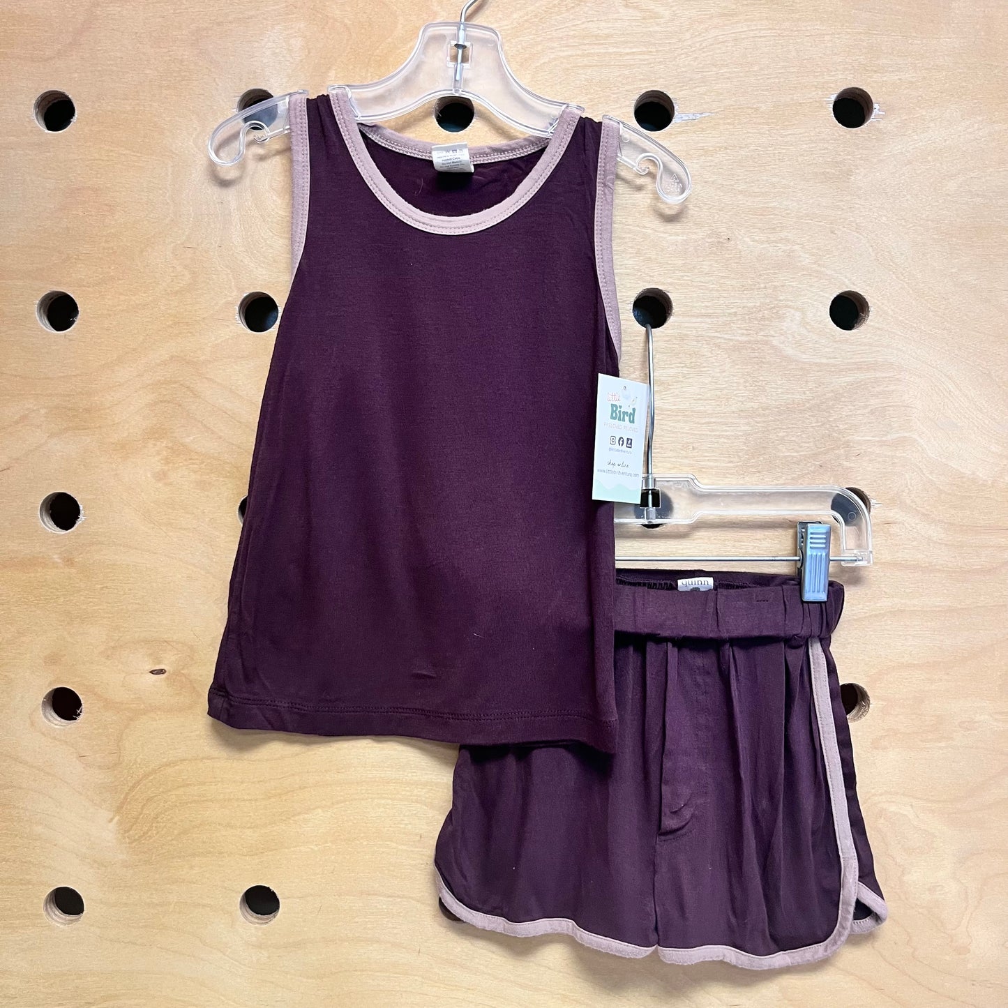Purple & Lavender Bamboo Tank & Shorts
