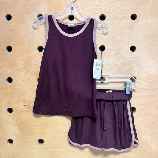 Purple & Lavender Bamboo Tank & Shorts