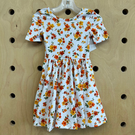 Orange Floral Dress