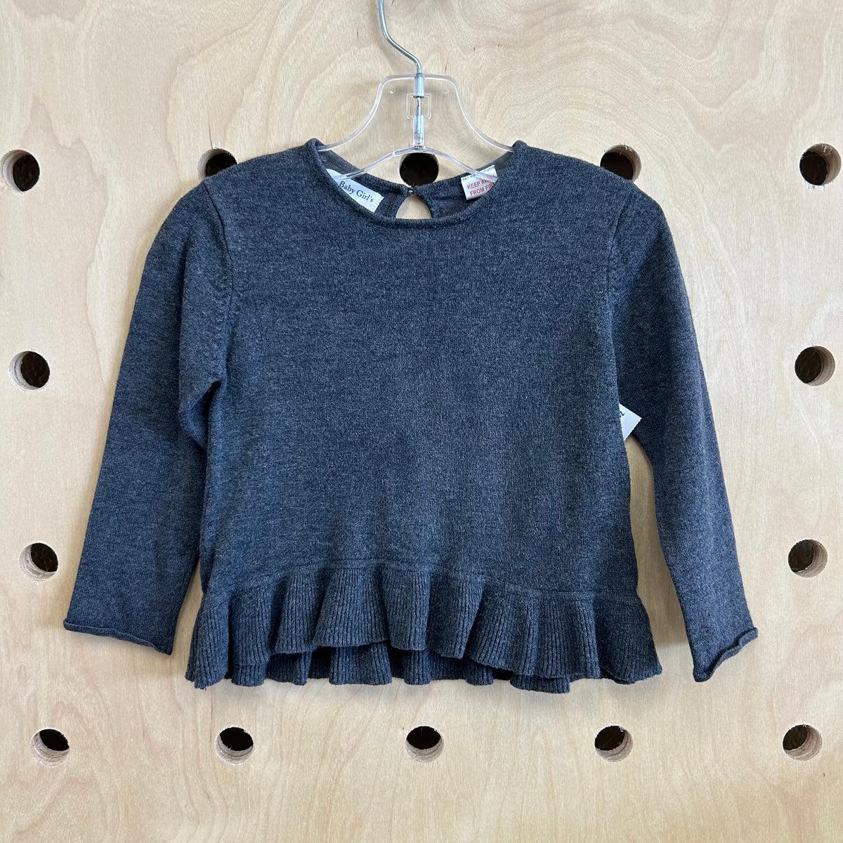 Grey Soft Knit Top