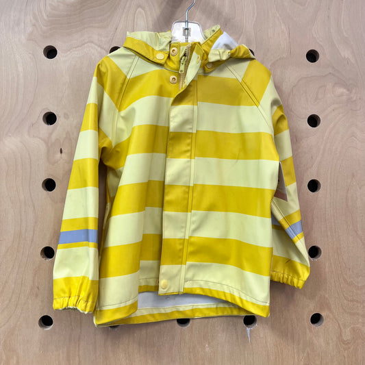 Yellow Striped Rain Jacket