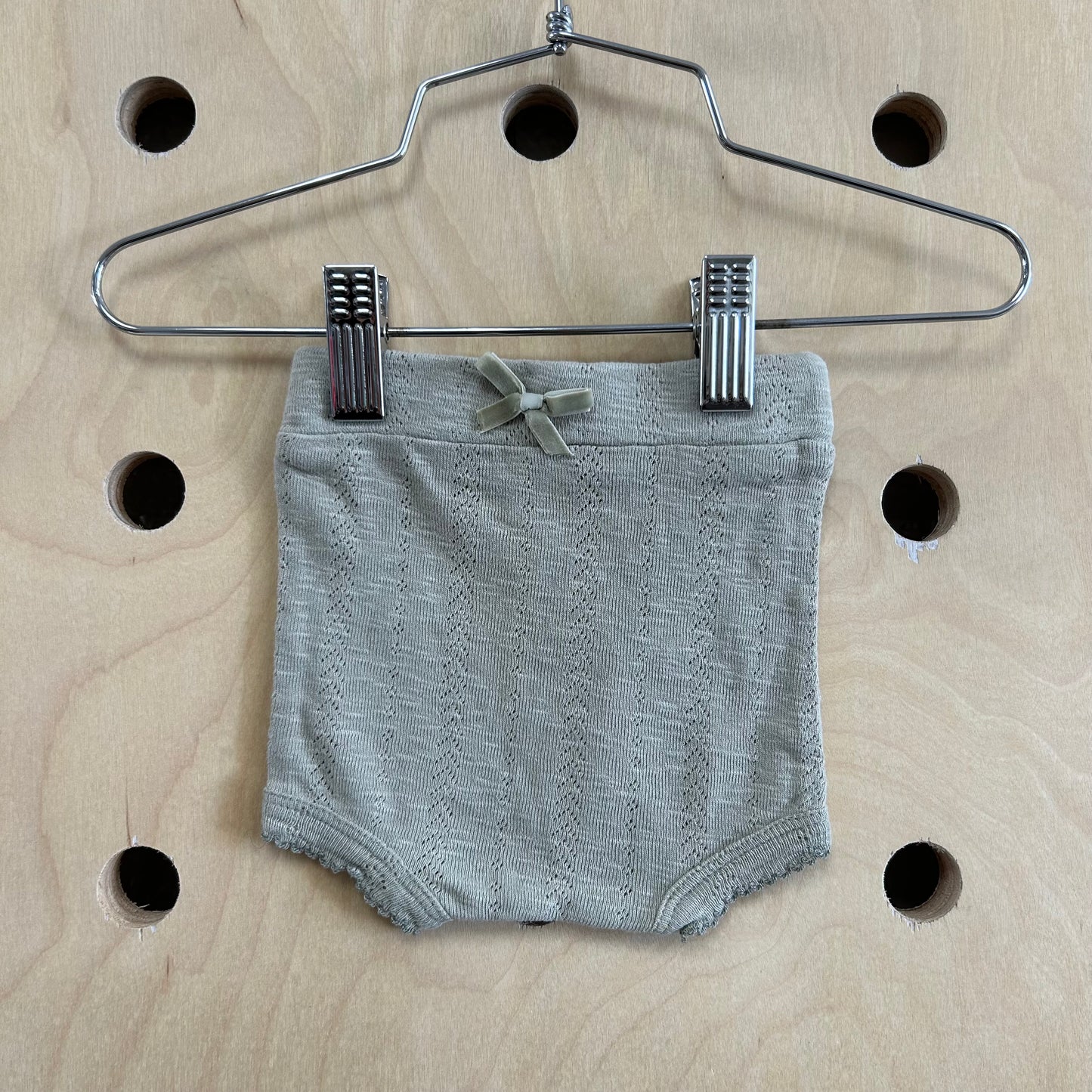 Moss Green + Cream 2pc. Knit Bloomers
