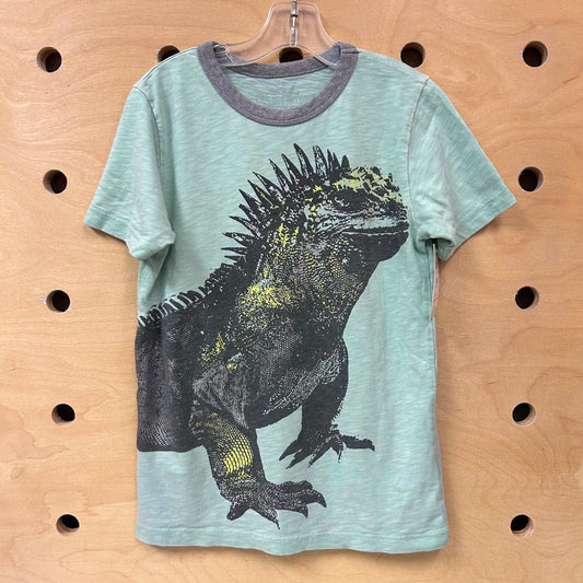 Green Iguana Ringer Tee