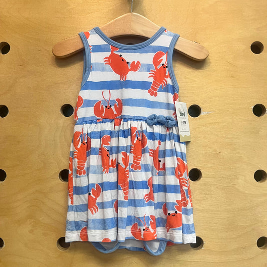 Striped Crabs Bamboo Romper