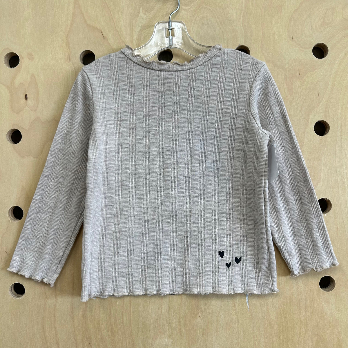 Beige Hearts Top