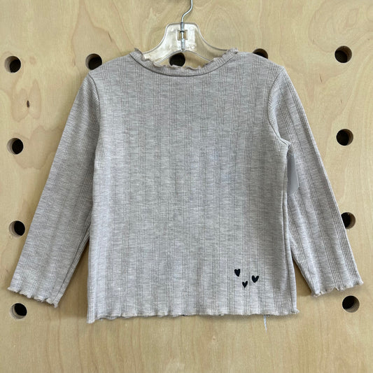 Beige Hearts Top